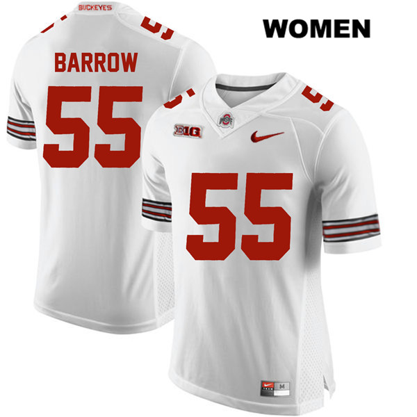 Ohio State Buckeyes Women's Malik Barrow #55 White Authentic Nike College NCAA Stitched Football Jersey JZ19X87YQ